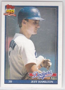 M) 1991 Topps Baseball Sammelkarte - Jeff Hamilton #552 - Bild 1 von 2