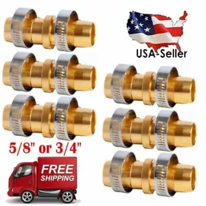 1-6pcs Garden Hose Repair Mender Kit Hose Connector 3/4 5/8 Male Connector Clamp - Picture 1 of 10