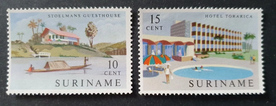 1962 SURINAME NETHERLANDS SET HOTEL GUESTHOUSE ARCHITECTURE VF MNH - Image 1 of 1