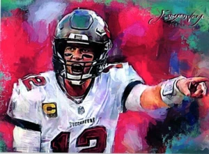 Tom Brady 2021 Authentic Artist Signed Limited Edition Print Card 24 of 50 - Bild 1 von 4