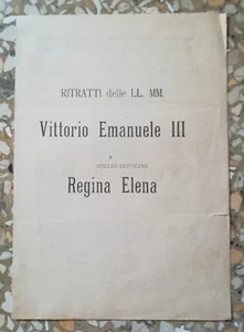 PAMPHLET - Portraits of Victor Emmanuel III and Queen Elena - Vallardi Editore - Picture 1 of 3