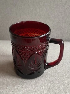 BRG Ruby Glass Mug 3.75” Made In France - Picture 1 of 4