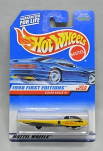 Hot Wheels 1998 First Editions Solar Eagle III #650 Blue/Yellow Mattel 18842 - Picture 1 of 2
