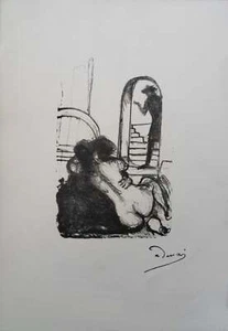 André DERAIN : Les amants surpris, Lithographie originale signée - Bild 1 von 3