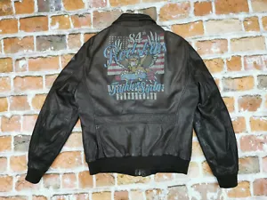 Redskins Flyer Pilot's A2 Leather Jacket 84 Th FIGHTER SQUADRON Size: L Tip Top - Picture 1 of 12