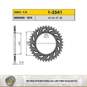POUR YAMAHA MT03 660 DE 2006 À 2012 COURONNE EN ACIER SUNSTAR PAS 520 - 46 DENTS - Imagen 1 de 1