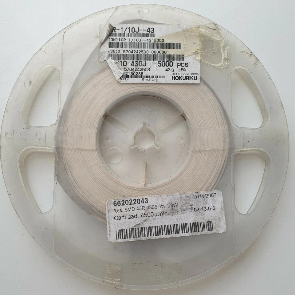 RESISTENCIA HOKURIKU 10x43R 1/8W 5% SMD. (R418) CA395U1200F280721 Foto 1 de 1