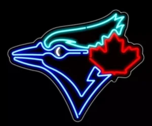 Insegna Luminosa Neon Dimmerabile Toronto Blue Jays 20"x16" Lampada Vivace Con Dimmer - Foto 1 di 4