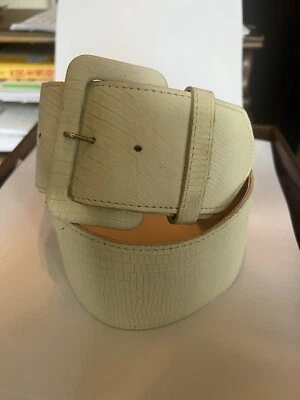 Cinturón Two Blondes Mujer Cocodrilo Imitación Cuero TEXTURA MARFIL VINTAGE TALLA 30 SM 135 Foto 1 de 3