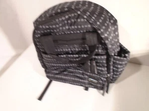 Skip Hop Riverside Light Backpack Black Grey Dots Bottle Diaper Bag Changing pad - Picture 1 of 7