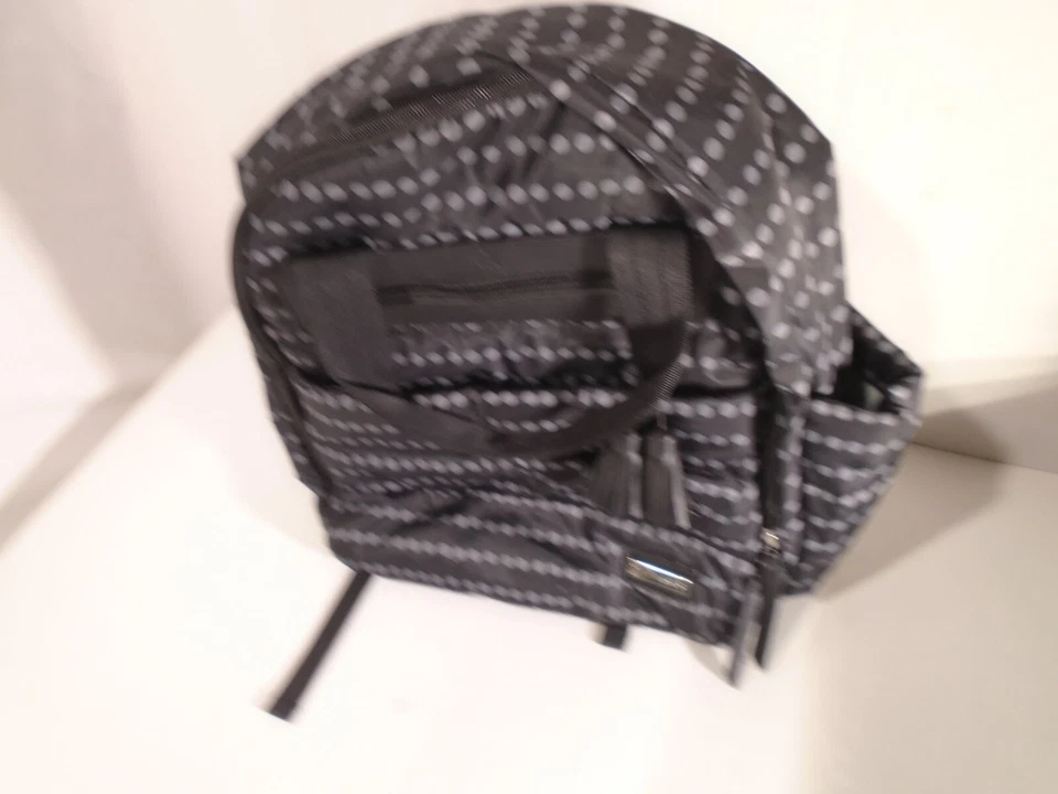 Skip Hop Riverside Light Backpack Black Grey Dots Bottle Diaper Bag Changing pad - Image 1 of 4