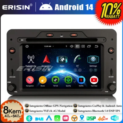 8-Kern 64GB Android 14 Autoradio GPS Navi Alfa Romeo Spider 159 Sportwagon Brera - Bild 1 von 4