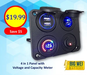 12v/24v 4 in 1 Panel Charger Socket - Picture 1 of 1