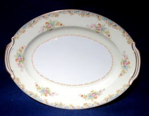 Vintage Rose China Serving Platter - Made In Occupied Japan 11 3/4" - Picture 1 of 4
