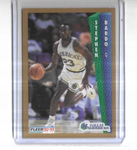 1992-93 Fleer Basketball #321 Stephen Bardo Dallas Mavericks - Picture 1 of 2