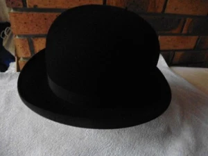 ANCIEN CHAPEAU MELON NOIR MAISON CHARLES PARIS T 57 - Photo 1/9
