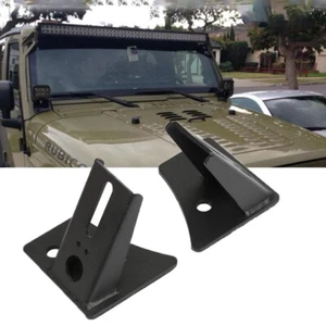A-pillar Mount Brackets Fit 4"inch LED Work Light Pod For Jeep Wrangler JK 07-17 - Foto 1 di 9