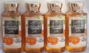 (4) Bath Body Works Marshmallow Pumpkin Latte Shower Gel Shea Butter Sandalwood - Picture 1 of 5