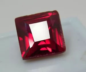 Natural 10.00 Ct Red Ruby Mozambique Princess Cut Loose Gemstone O-128 - Picture 1 of 4