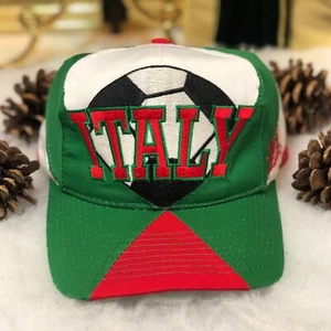Vintage 1994 World Cup Italy Soccer Logo Athletic Twill Snapback Hat Cap - Picture 1 of 7