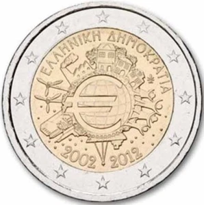 Greece - 2 Euro Commemorative 2012 10 years of Euro TYE UNC FREE SHIPPING - Picture 1 of 3
