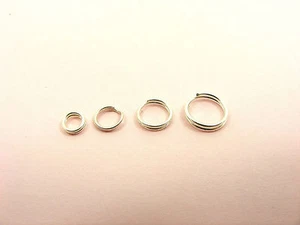 5 x Solid 925 Sterling Silver DOUBLE Loop Open JUMP RINGS DIY Findings 3.5mm-8mm - Picture 1 of 7