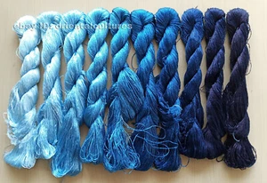 10bundles 100%real natural mulberry silk,hand-dyed embroidery silk floss/threads - Picture 1 of 12
