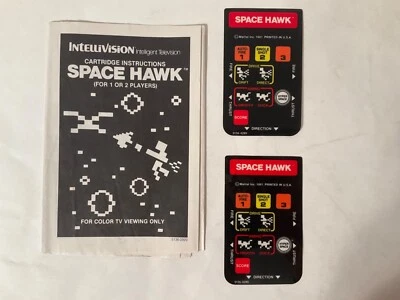 *Manual & Overlays Only* Space Hawk Intellivision Alien Shooting Replacement OEM - Image 1 of 4