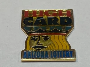 Vintage Arizona Lottery State Lotto Vast Jacket Lapel Pin Flair High Card King - Picture 1 of 2