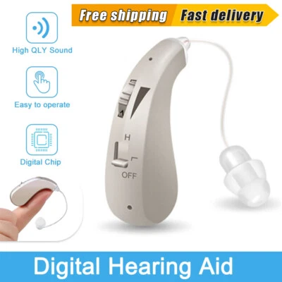 YOUKUKE NEW Rechargeable Digital Hearing Aid Severe Loss Invisible Ear Aids High-Power!