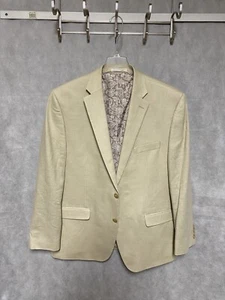 Chaps Blazer Men 44R Beige Linen Blend Ralph Lauren 2B Career Coat Jacket Luxury - Picture 1 of 12