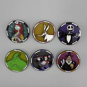 Loungefly The Nightmare Before Christmas Poker Chip Blind Pin Lot FULL SET OF 6 - Picture 1 of 15