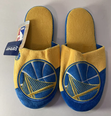 Golden State Warriors Men’s Large 11-12 NBA Basketball Slippers NWT Cover
