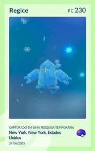 Pokémon Go Shiny Regice Catch GreatBall - Mini PTC 80K Stardust - Imagen 1 de 1