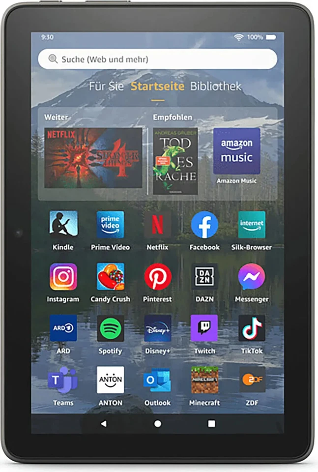 Amazon Fire HD 8 Plus 12. Gen 64GB, Wi-Fi, 8 Zoll - Grau (mit Werbung)