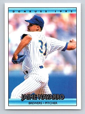 Jaime Navarro 1992 Donruss #705 Milwaukee Brewers - Image 1 of 2
