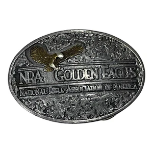 NRA Golden Eagles 1994 Oval Belt Buckle Limited Edition 940492 USA Vintage - Picture 1 of 7