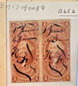 US Stamp Scott #R66a Imperf. Pair Power Of Att… Very Fine Condition. Excellent. - Picture 1 of 1