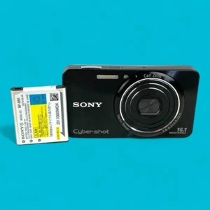 Sony Compact Digital Camera Cyber shot DSC-W570 16.1MP 5x BLACK Untested - Picture 1 of 9