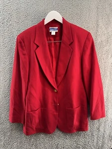 Pendleton Women's Size 10 Red Button Up Overcoat EUC - Picture 1 of 9