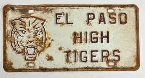 1970's EL PASO HIGH TIGERS BOOSTER License Plate - Picture 1 of 1