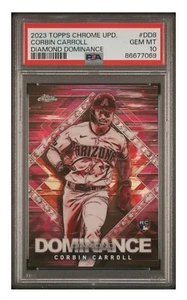 CORBIN CARROLL RC 2023 Topps Chrome Update Diamond Dominance DD8 Case Hit PSA 10 - Picture 1 of 2