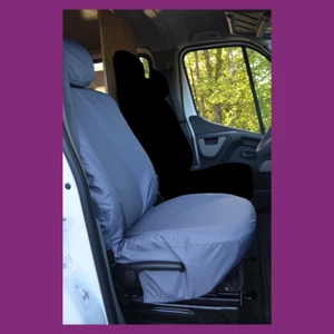 Cubierta de asiento de conductor gris impermeable a medida para furgoneta Nissan NV400 2011+ - Imagen 1 de 2
