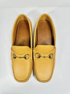 GUCCI HORSEBIT ACAPULCO MOCCASIN DRIVING LOAFER LEATHER SUN OIL MENS 9 US 9.5 - Picture 1 of 11