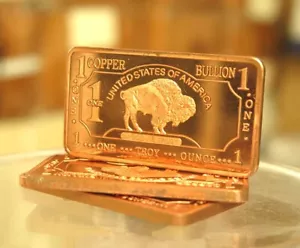 1 oz Troy Ounce USA American Buffalo .999 Pure Copper Bullion Bar Cu Element CMC - Picture 1 of 8
