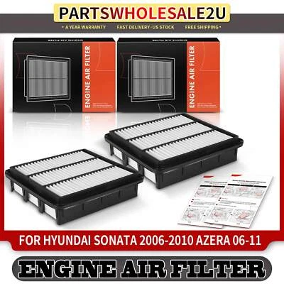 2 воздушных фильтра двигателя для Hyundai Sonata 2006-2010 Azera 2006-2011 жесткая панель - Изображение 1 из 4