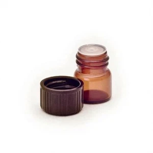 Essential Oil AMBER GLASS VIALS w/orfice1ml Sample Dram Bottles 1/4 Dram Vial - Picture 1 of 4