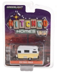1958 Siesta Travel Trailer GELB  Wohnwagen* Greenlight Hitched Homes 1:64 - Bild 1 von 4