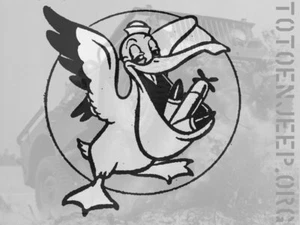 POCHOIR STENCIL MARQUAGE  PELICAN  14CM US jeep willys dodge - Imagen 1 de 1