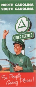 Hoja de ruta de servicio de ciudades 1960: Carolina del Norte, Carolina del Sur nuevo de lote antiguo - Imagen 1 de 1